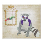 King Jullian & Molly Macaw  Canvas Art Canvas Prints