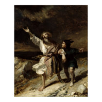 King Lear and the Fool in the Storm posters