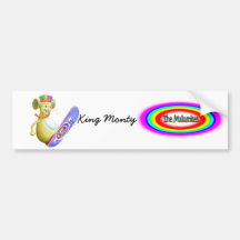 King Monty on Skate Board Bumper Sticker