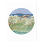 KING NEPTUNE'S HORSES RIDE THE WAVES POST CARD