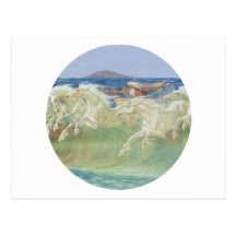 KING NEPTUNE'S HORSES RIDE THE WAVES POSTCARDS