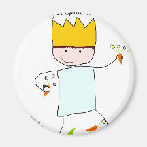 King Of Carrot Flowers Magnet