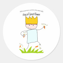King Of Carrot Flowers Sticker