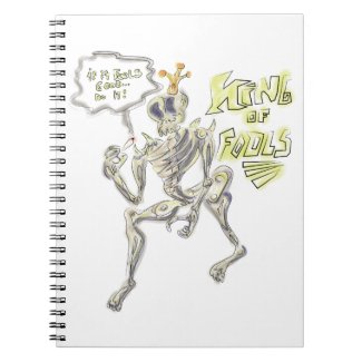 King of Fools Sketch Book Spiral Notebooks