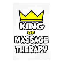 King of Massage Therapy Custom Stationery