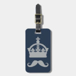 King of Moustaches custom luggage tag