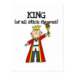 King of Stick Figures Tshirts and Gifts Post Cards