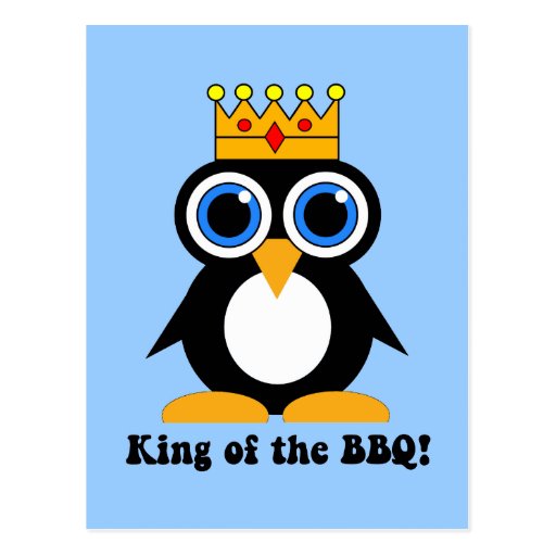 king of the bbq post cards