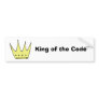 King of the Code (D) Bumper Sticker