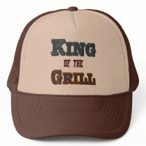 King of the Grill BBQ Cooking Slogan Hat