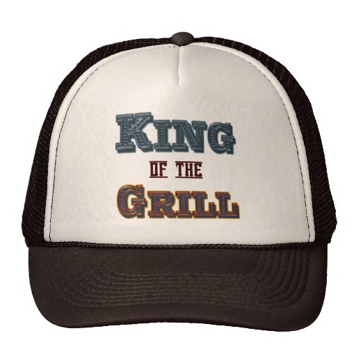 King of the Grill BBQ Cooking Slogan Hat
