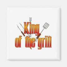King of the Grill Fridge Magnet