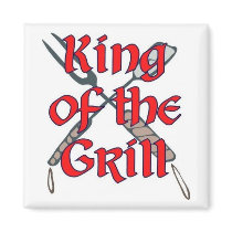 King of the Grill Magnet