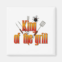 King of the Grill Refrigerator Magnet
