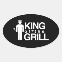 King of the Grill Stickers