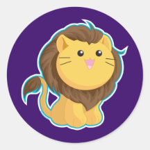 King of the Jungle Round Stickers