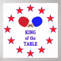 King of the Table Ping Pong Print