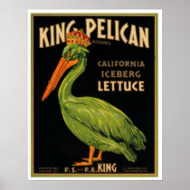 King Pelican Lettuce Print
