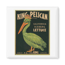 King Pelican Lettuce Vintage Crate Label