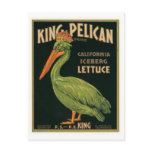 King Pelican Lettuce Vintage Crate Label