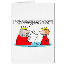 king queen fifteen minutes of fame cards