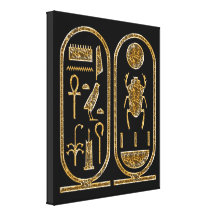 King Tut  Hieroglyphics Wrapped Canvas Canvas Prints