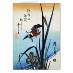 Kingfisher and Lilies, Hiroshige Cards
