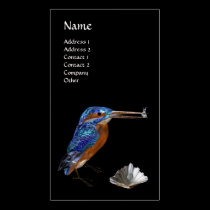KINGFISHER  MONOGRAM , Electric Blue, Black, Pearl business cards