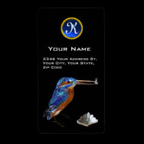 KINGFISHER MONOGRAM , Electric Blue ,Sapphire labels