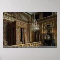 King's bed chamber, Palace of Versailles, France Print