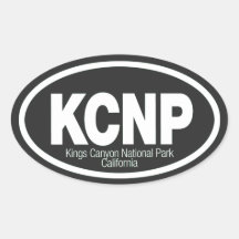 Kings Canyon National Park Oval Stickers