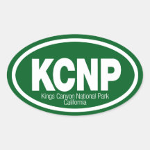 Kings Canyon National Park Oval Stickers