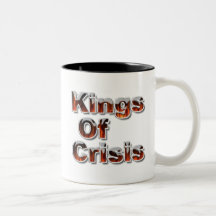 Kings of Crisis fiery lettering Two-Tone Mug