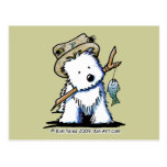 KiniArt Fishing Westie Postcards