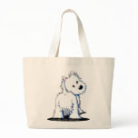 KiniArt Fluffy Butt Westie Tote Bag