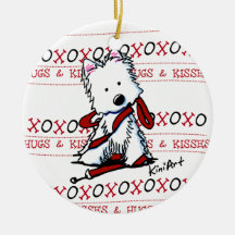 KiniArt Westie Dog XOXO Ornament