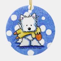KiniArt Westie & Duck Toy Ornament