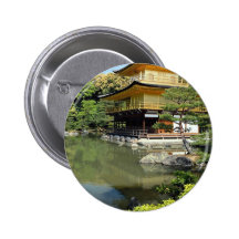 Kinkakuji, the Golden Pavilion, Kyoto, Japan Button
