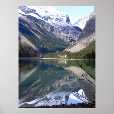 Kinney Lake at Mt Robson Park Poster by kchwxdr