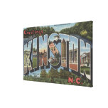 Kinston, North Carolina - Large Letter Scenes Canvas Print