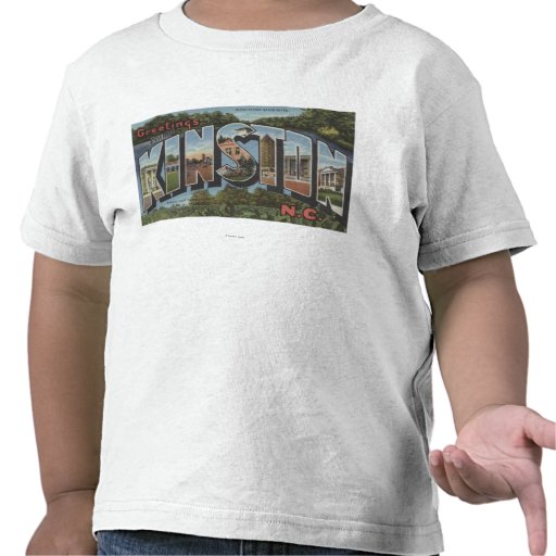 Kinston, North Carolina - Large Letter Scenes Tee Shirt