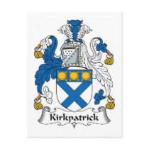 Kirkpatrick Family Crest Postcard