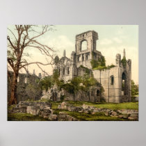 Kirkstall Abbey, Leeds, Yorkshire, England Print