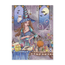 Kirra - Witch, Cat and Owl Postcard