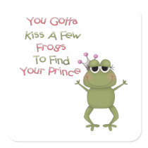 Kiss A Few Frogs Sticker