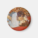 Kiss by Henri de Toulouse-Lautrec Fridge Magnet