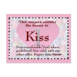 Kiss Coupon Postcard