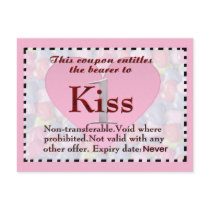 Kiss Coupon Postcard