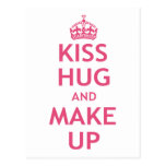 Kiss Hug and Make Up Postcards