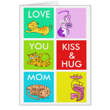Kiss & Hug Cat Happy Mother's Day Card